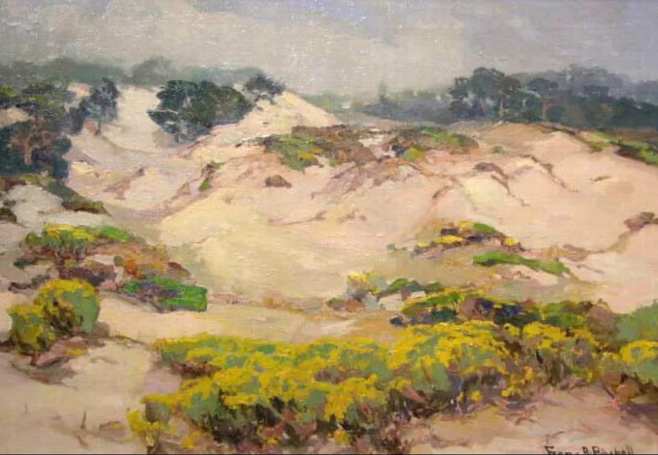 Franz A. Bischoff, Coastal Dunes, oil on canvas